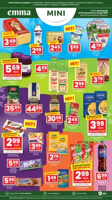 emma MARKET - gazetka promocyjna Plakaty promocyjne - Emma Mini od czwartku 22.01 do środy 04.02