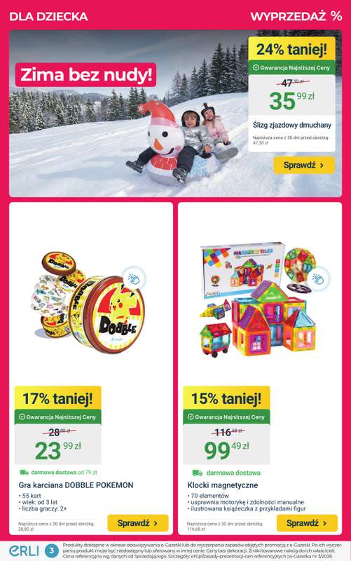 ERLI - gazetka promocyjna Polecane perełki - dla Ciebie i rodziny! od środy 21.01 do niedzieli 25.01 - strona 3