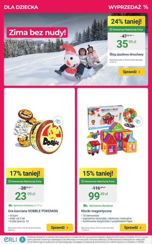 ERLI - gazetka promocyjna Polecane perełki - dla Ciebie i rodziny! od środy 21.01 do niedzieli 25.01 - strona 3