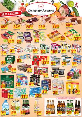 Delikatesy Justynka - gazetka promocyjna Gazetka od czwartku 22.01 do środy 04.02