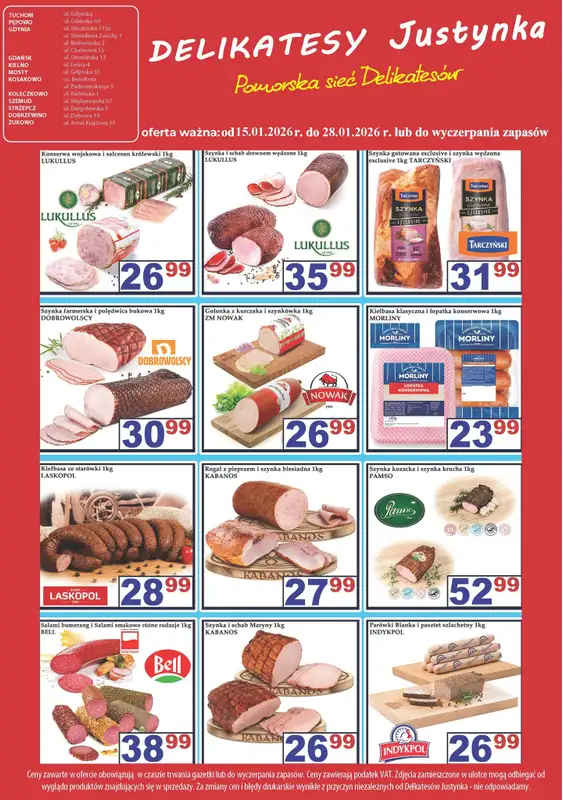 Delikatesy Justynka - gazetka promocyjna Gazetka od czwartku 22.01 do środy 28.01 - strona 3