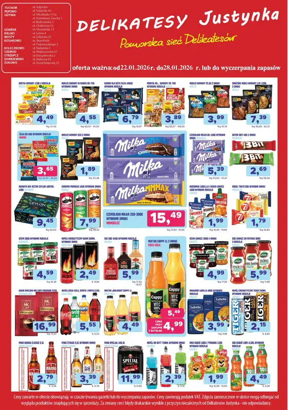 Delikatesy Justynka - gazetka promocyjna Gazetka od czwartku 22.01 do środy 28.01 - strona 2