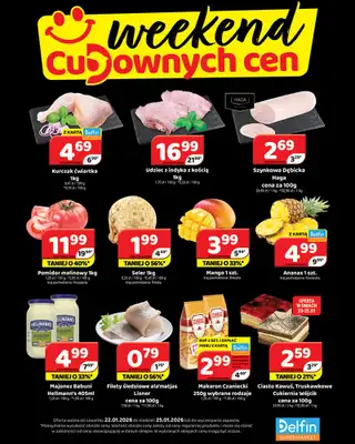 Delfin - gazetka promocyjna Weekend cudownych cen od czwartku 22.01 do niedzieli 25.01