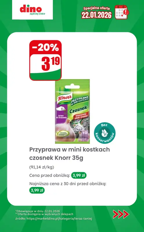 Dino - gazetka promocyjna Specjalna oferta na 22.01.2026 - promocje spoza gazetki od czwartku 22.01 do czwartku 22.01 - strona 10