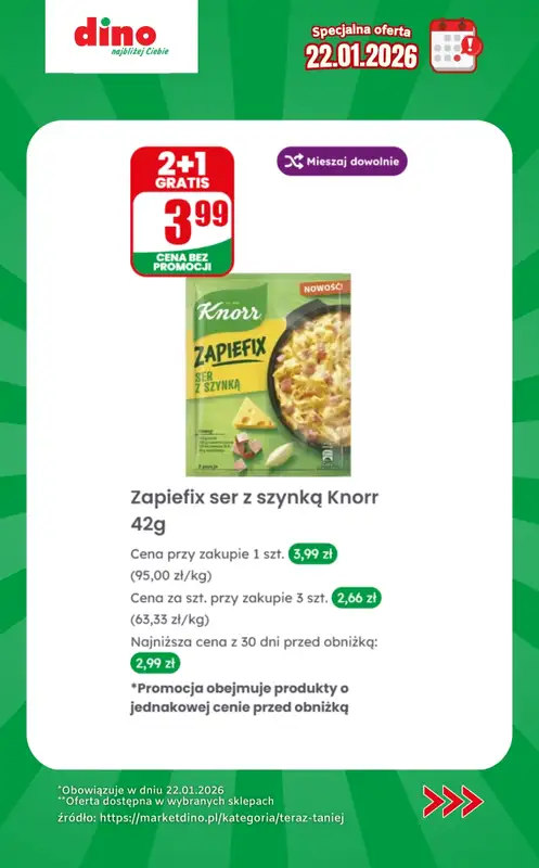Dino - gazetka promocyjna Specjalna oferta na 22.01.2026 - promocje spoza gazetki od czwartku 22.01 do czwartku 22.01 - strona 8