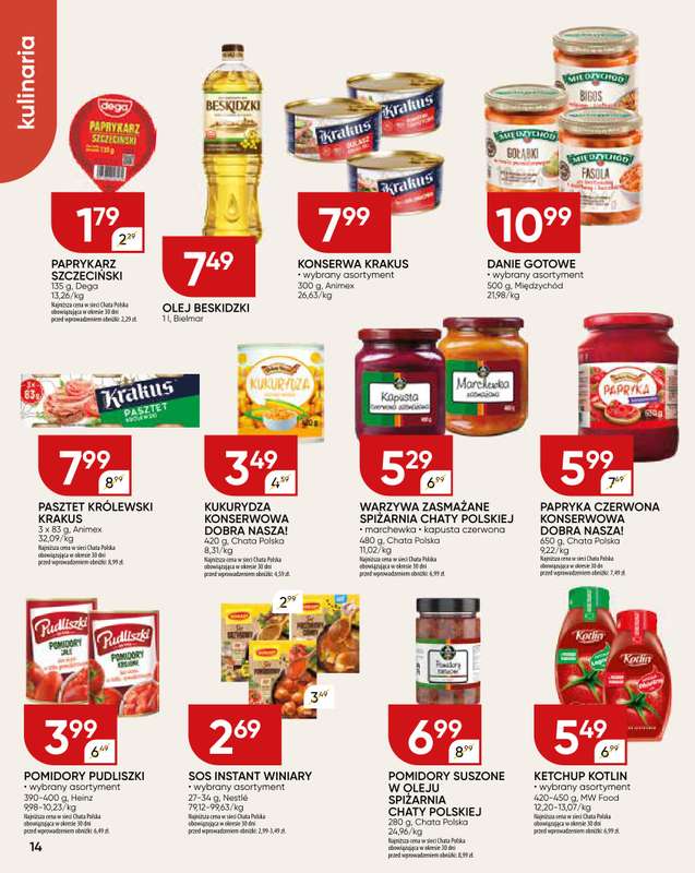 Chata Polska - gazetka promocyjna Gazetka  do niedzieli 08.02 - strona 14