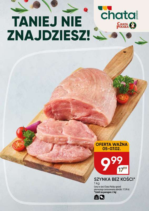 Chata Polska - gazetka promocyjna Plakat promocyjny od czwartku 05.02 do soboty 07.02