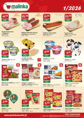 MALINKA - gazetka promocyjna Gazetka od czwartku 22.01 do środy 04.02