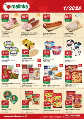 MALINKA - gazetka promocyjna Gazetka od czwartku 22.01 do środy 04.02