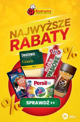 Biedronka - gazetka promocyjna Najwyższe rabaty! od czwartku 22.01 do niedzieli 25.01