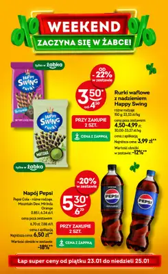 Żabka - gazetka promocyjna Gazetka weekendowa od piątku 23.01 do niedzieli 25.01