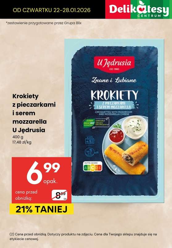 Delikatesy Centrum - gazetka promocyjna DANIA GOTOWE na obiad TERAZ TANIEJ! od czwartku 22.01 do środy 28.01 - strona 3