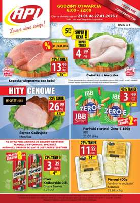 API Market - gazetka promocyjna Gazetka od czwartku 22.01 do wtorku 27.01