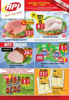 API Market - gazetka promocyjna Gazetka od czwartku 22.01 do wtorku 27.01