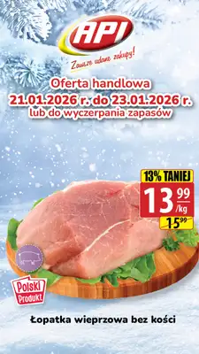 API Market - gazetka promocyjna Plakat promocyjny od czwartku 22.01 do piątku 23.01