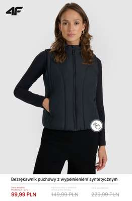 Bezrękawnik puchowy z wypełnieniem syntetycznym