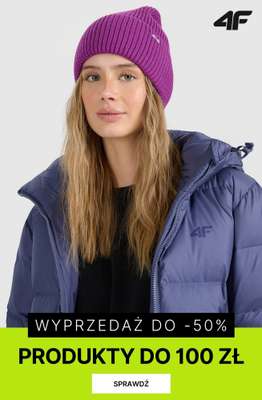 4F - gazetka promocyjna Wyprzedaż do -50% – produkty do 100 zł od czwartku 22.01 