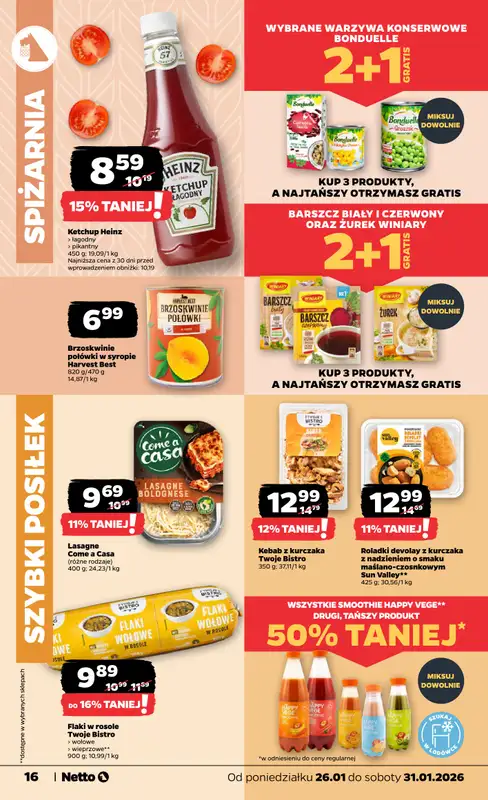 Netto - gazetka promocyjna Gazetka Spożywcza od poniedziałku 26.01 do soboty 31.01 - strona 16