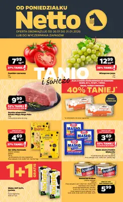 Netto - gazetka promocyjna Gazetka Spożywcza od poniedziałku 26.01 do soboty 31.01