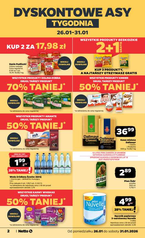 Netto - gazetka promocyjna Gazetka Spożywcza od poniedziałku 26.01 do soboty 31.01 - strona 2