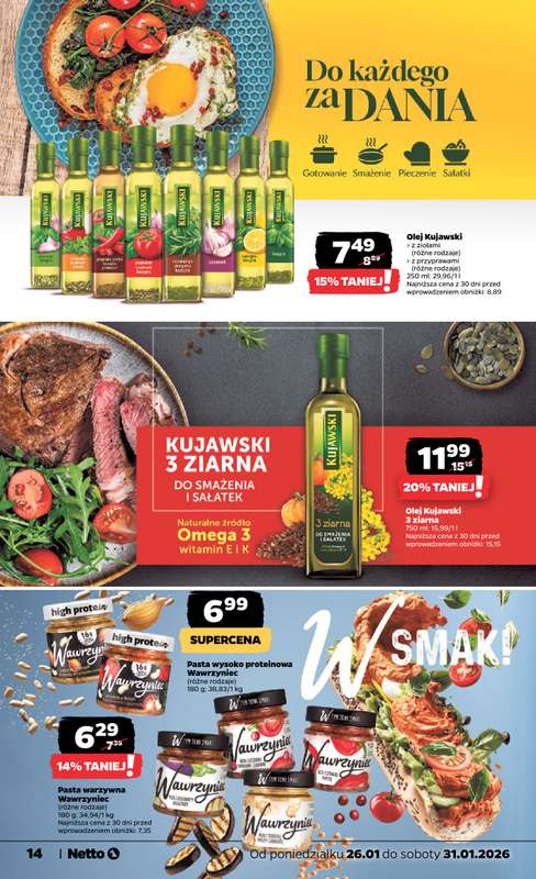 Netto - gazetka promocyjna Gazetka Spożywcza od poniedziałku 26.01 do soboty 31.01 - strona 14