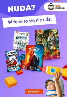 taniaksiazka.pl - gazetka promocyjna Książki, komiksy  i gry na ferie zimowe! od czwartku 22.01 do wtorku 03.02