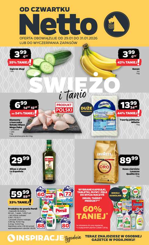Netto - gazetka promocyjna Gazetka Spożywcza od czwartku 29.01 do soboty 31.01