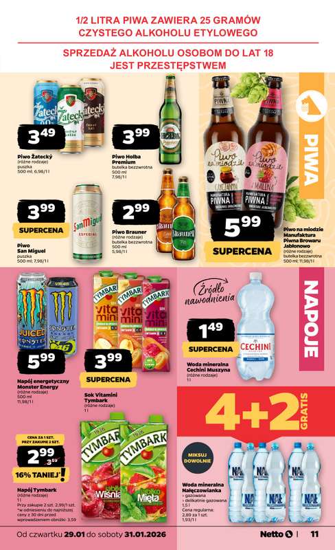 Netto - gazetka promocyjna Gazetka Spożywcza od czwartku 29.01 do soboty 31.01 - strona 11