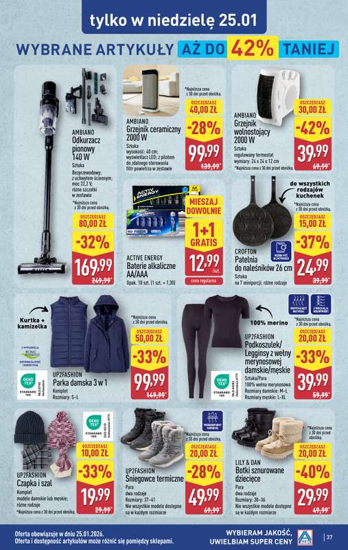 Aldi - gazetka promocyjna Pełny katalog! od poniedziałku 19.01 do niedzieli 25.01 - strona 37