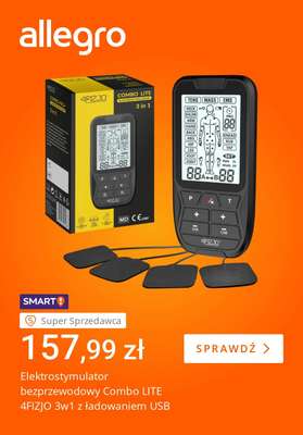 Elektrostymulator bezprzewodowy Combo LITE 4FIZJO 3w1 z ładowaniem USB