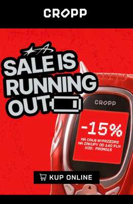 Cropp - gazetka promocyjna -15% na wyprzedaż przy zakupach od 140 PLN od czwartku 22.01 
