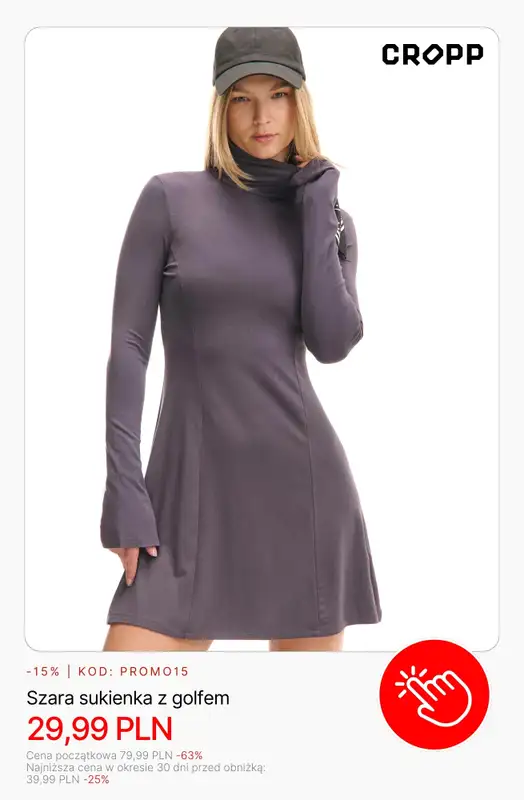 Cropp - gazetka promocyjna -15% na wyprzedaż przy zakupach od 140 PLN od czwartku 22.01  - strona 10