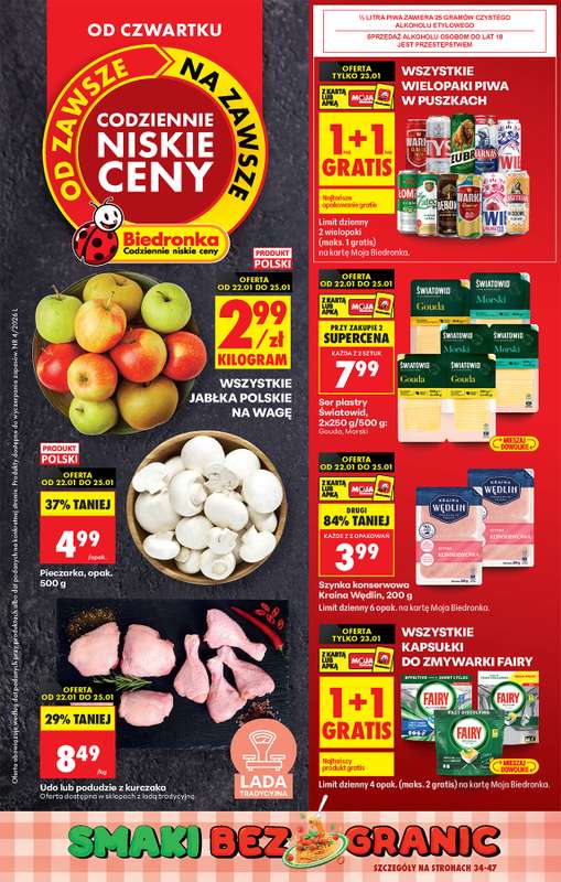Biedronka - gazetka promocyjna Od czwartku, Z ladą tradycyjną od czwartku 22.01 do środy 28.01