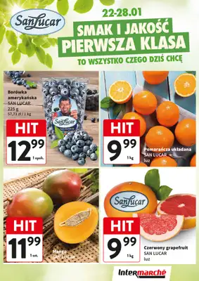 Intermarche - gazetka promocyjna Świeży kram od czwartku 22.01 do środy 28.01