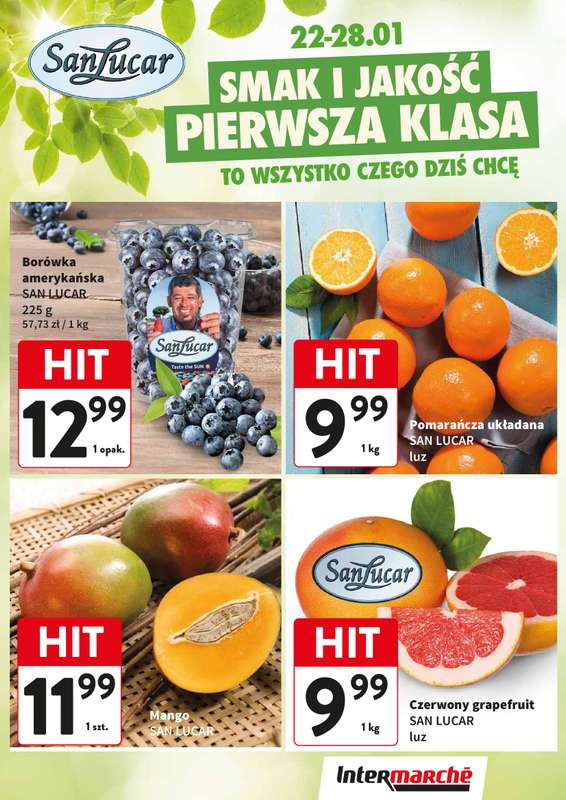 Intermarche - gazetka promocyjna Świeży kram od czwartku 22.01 do środy 28.01