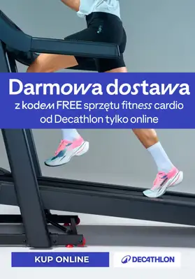 Decathlon - gazetka promocyjna Darmowa dostawa sprzętu fitness od czwartku 22.01 do soboty 31.01