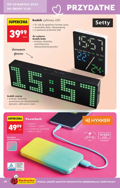 Biedronka - gazetka promocyjna Hity i inspiracje od 24.01 od soboty 24.01 do środy 11.02 - strona 50