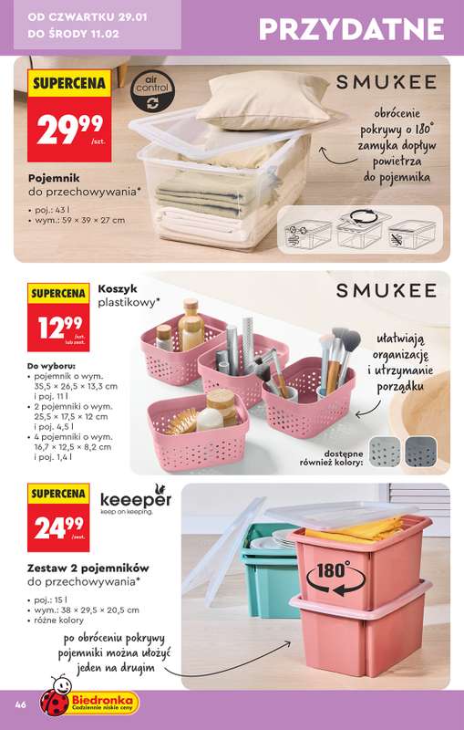 Biedronka - gazetka promocyjna Hity i inspiracje od 24.01 od soboty 24.01 do środy 11.02 - strona 48