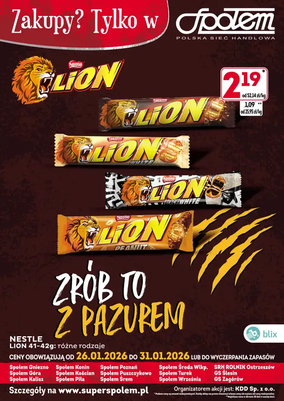 Społem - Blisko i Korzystnie - gazetka promocyjna Zakupy? Tylko w Społem od poniedziałku 26.01 do soboty 31.01 - strona 3