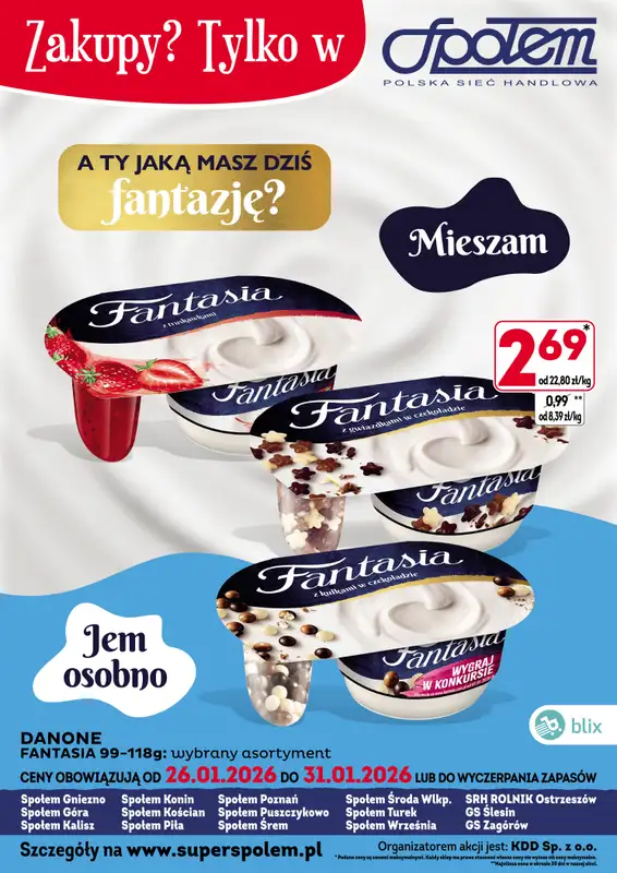 Społem - Blisko i Korzystnie - gazetka promocyjna Zakupy? Tylko w Społem od poniedziałku 26.01 do soboty 31.01 - strona 2