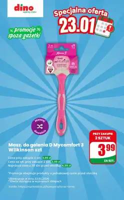 Dino - gazetka promocyjna Maszynka do golenia - oferta na 23.01 | Promocje spoza gazetki od piątku 23.01 do piątku 23.01