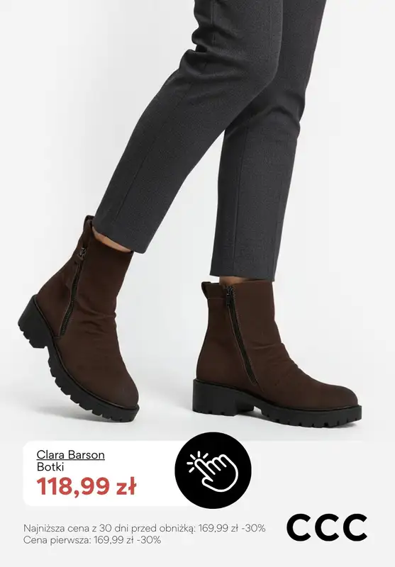 CCC - gazetka promocyjna CIEMNOBRĄZOWE obuwie damskie - PROMOCJE od piątku 23.01  - strona 7