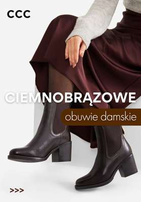 CCC - gazetka promocyjna CIEMNOBRĄZOWE obuwie damskie - PROMOCJE od piątku 23.01 