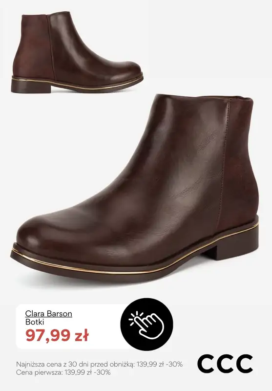 CCC - gazetka promocyjna CIEMNOBRĄZOWE obuwie damskie - PROMOCJE od piątku 23.01  - strona 2