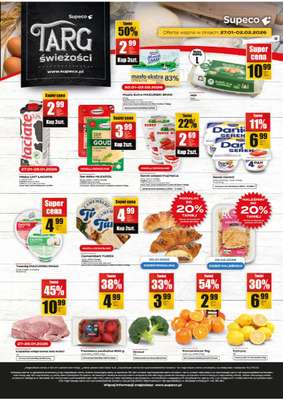 Supeco - gazetka promocyjna Targ świeżości od wtorku 27.01 do poniedziałku 02.02