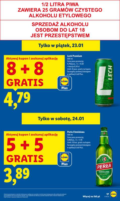 Lidl - gazetka promocyjna Oferta od czwartku od czwartku 22.01 do niedzieli 25.01 - strona 17