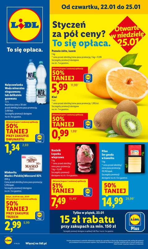 Lidl - gazetka promocyjna Oferta od czwartku od czwartku 22.01 do niedzieli 25.01