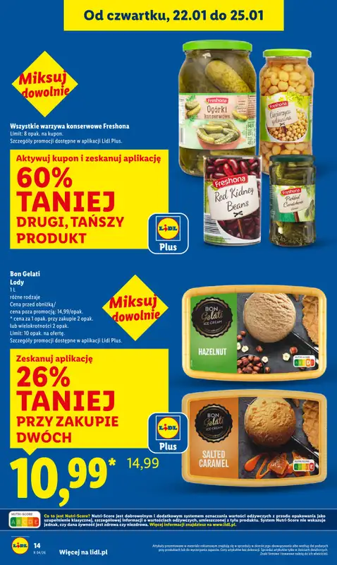 Lidl - gazetka promocyjna Oferta od czwartku od czwartku 22.01 do niedzieli 25.01 - strona 14
