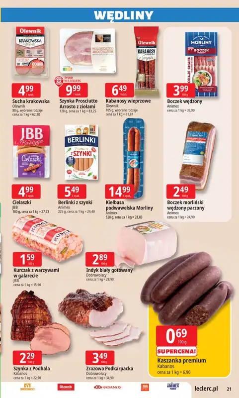 Leclerc - gazetka promocyjna Oferta E.Leclerc I Wybór w dobrej cenie od wtorku 27.01 do soboty 07.02 - strona 21