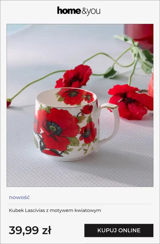 home&you - gazetka promocyjna Kolekcja: czerwony szyk od soboty 24.01 do niedzieli 01.02 - strona 13